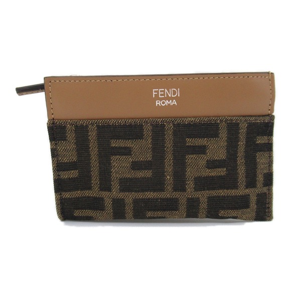 Fendi Key Accessory Brown Leather Case Pouch - Picture 1 of 6